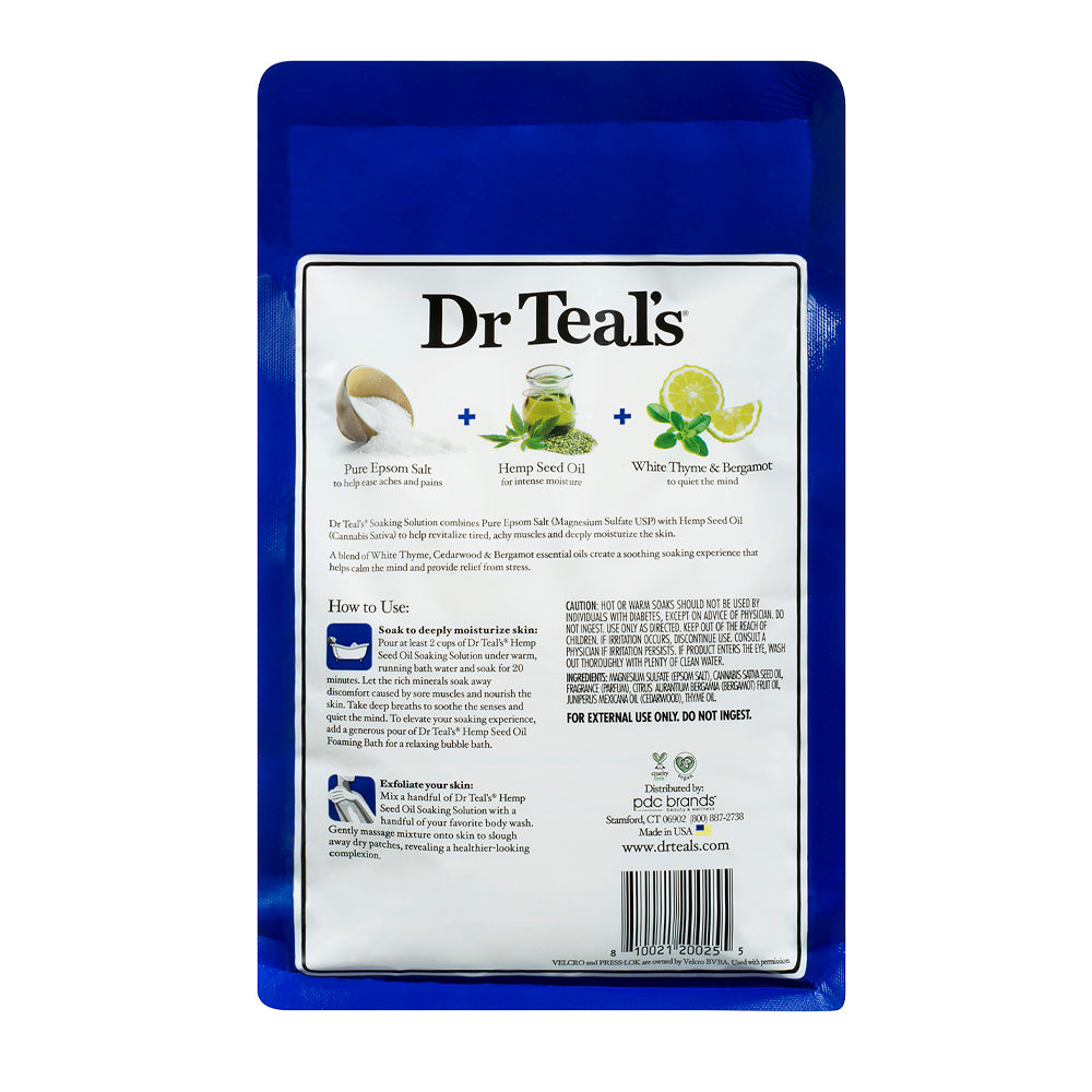 Dr Teal's Epsom Salt Hemp Seed Oil 1.36kg
