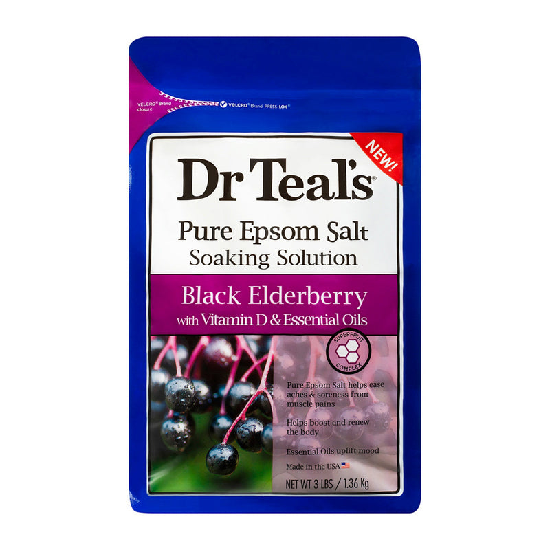 Dr Teal’s Black Elderberry with Vitamin D Epsom Salt 1.36kg
