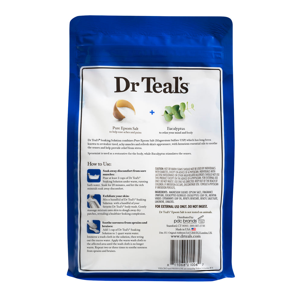 Dr Teals Epsom Salt Eucalyptus Spearmint Soaking Solution